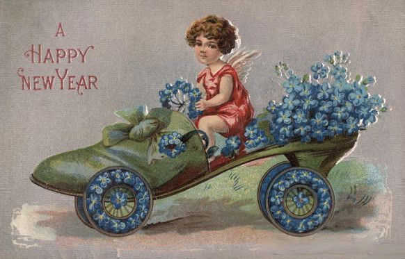 Ancienne Carte De Vœux Y40 - Bouquet De Fleurs - État D'occasion